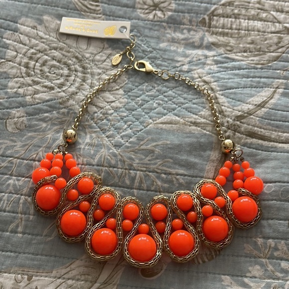 Orange and gold lavallière adjustableNWT - Picture 6 of 12